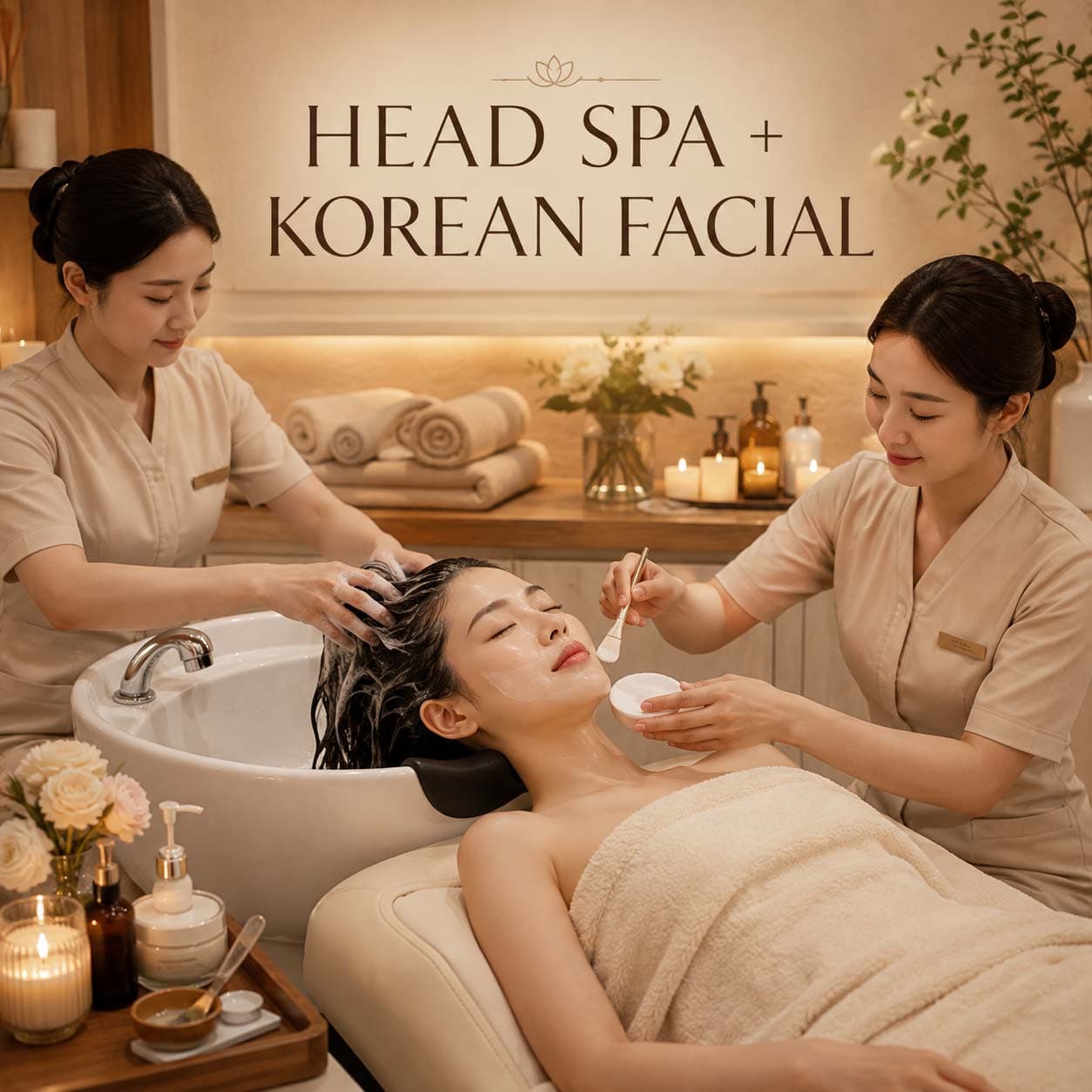 60 Min Head Spa + 60 Min Korean Facial